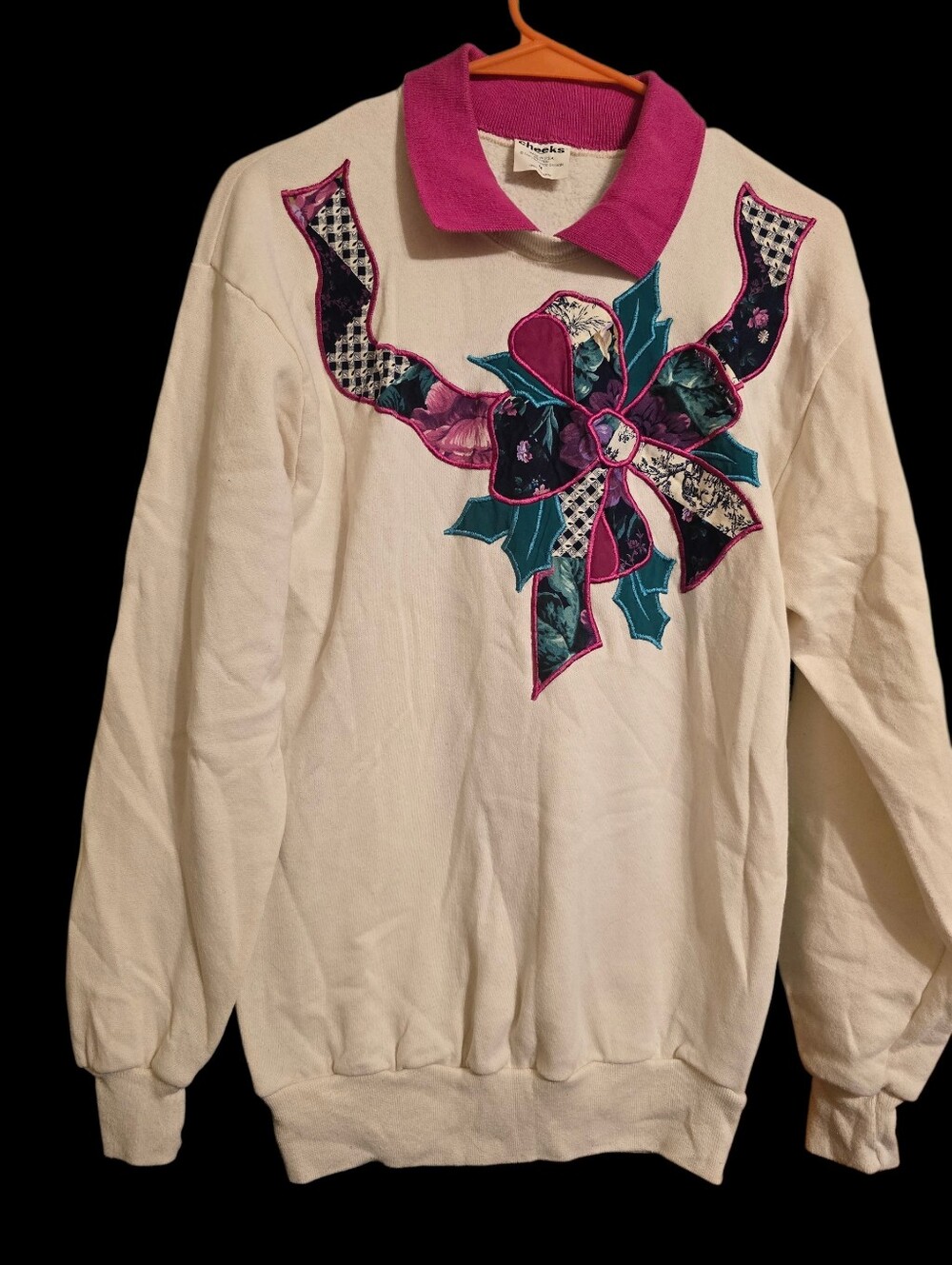 Vintage | Grannycore Bow Sweatshirt